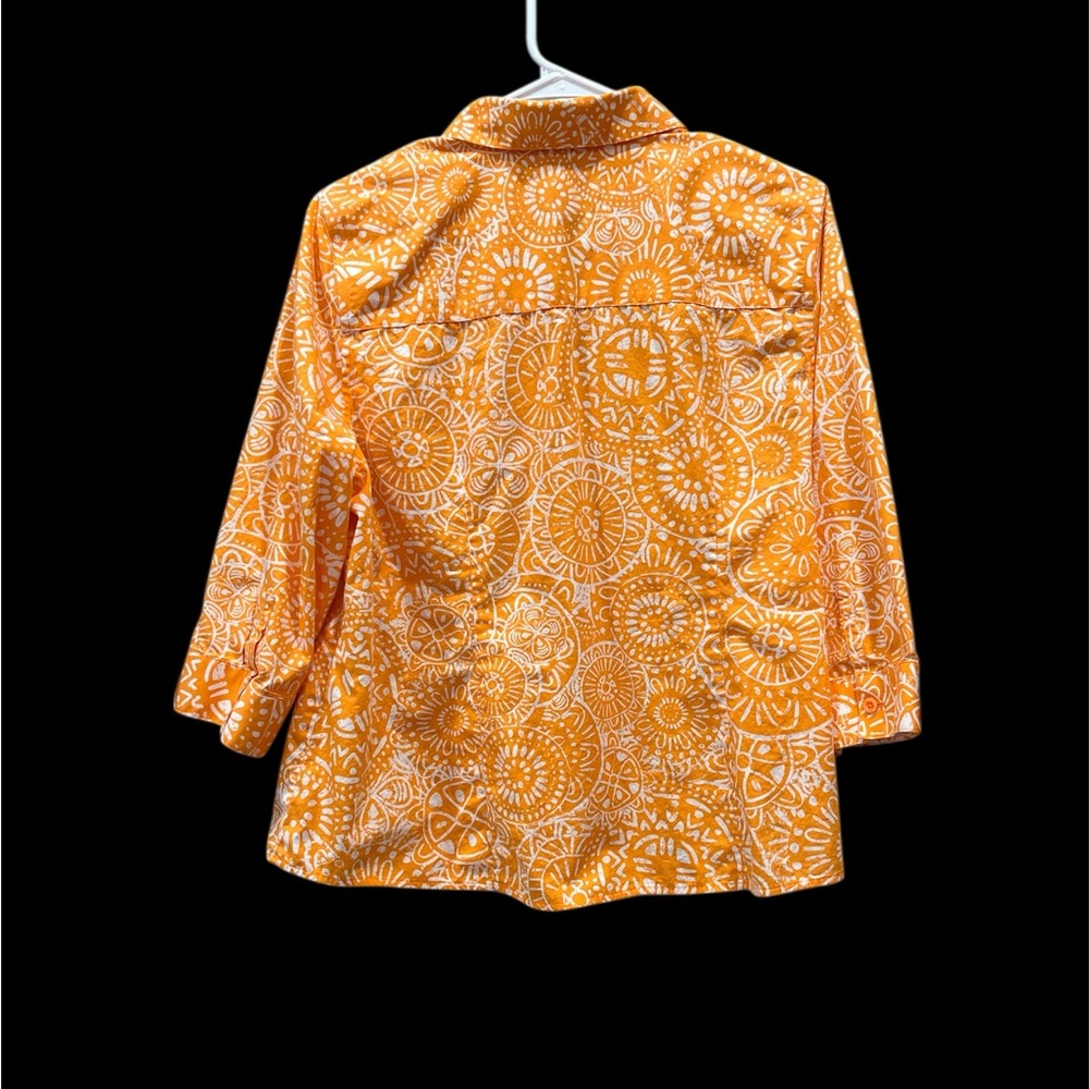 Chico's Orange Button Down Shirt (Chicoβs size 2)